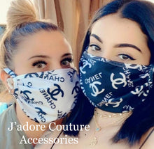 Load image into Gallery viewer, J’adore Chanel Inspo Face Mask
