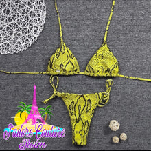 Load image into Gallery viewer, Yellow Snakeskin Two Piece Set
