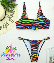 Load image into Gallery viewer, Rainbow Zebra Two Piece Set
