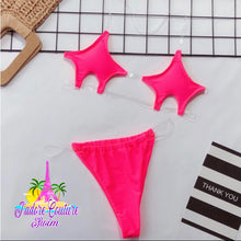 Load image into Gallery viewer, Neon Pink Invisible Two Piece Set
